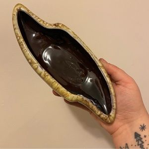 Calaco Imports Mid-century Modern Glazed Ceramic Trinket Dish